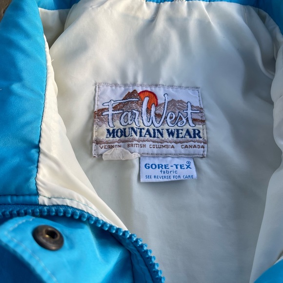 Vintage Far West Mountain Wear Gore Tex Blue Lightweight Jacket Coat - Picture 10 of 15
